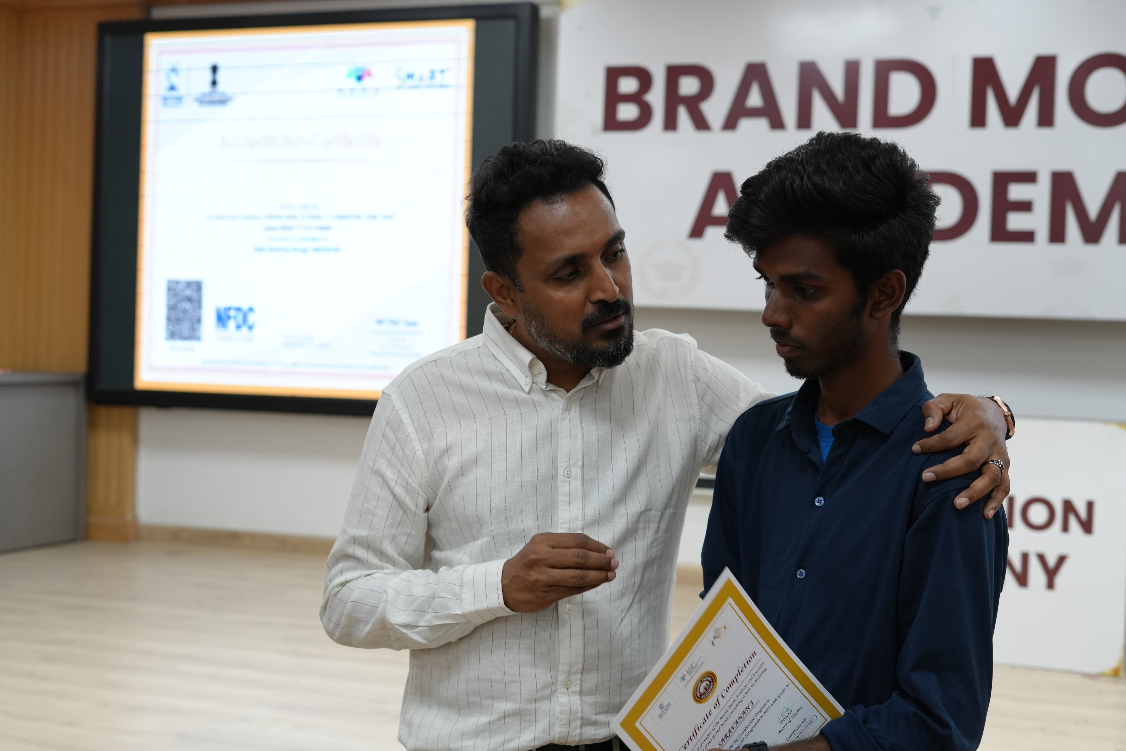 A Brand Monk Academy mentor guiding a student