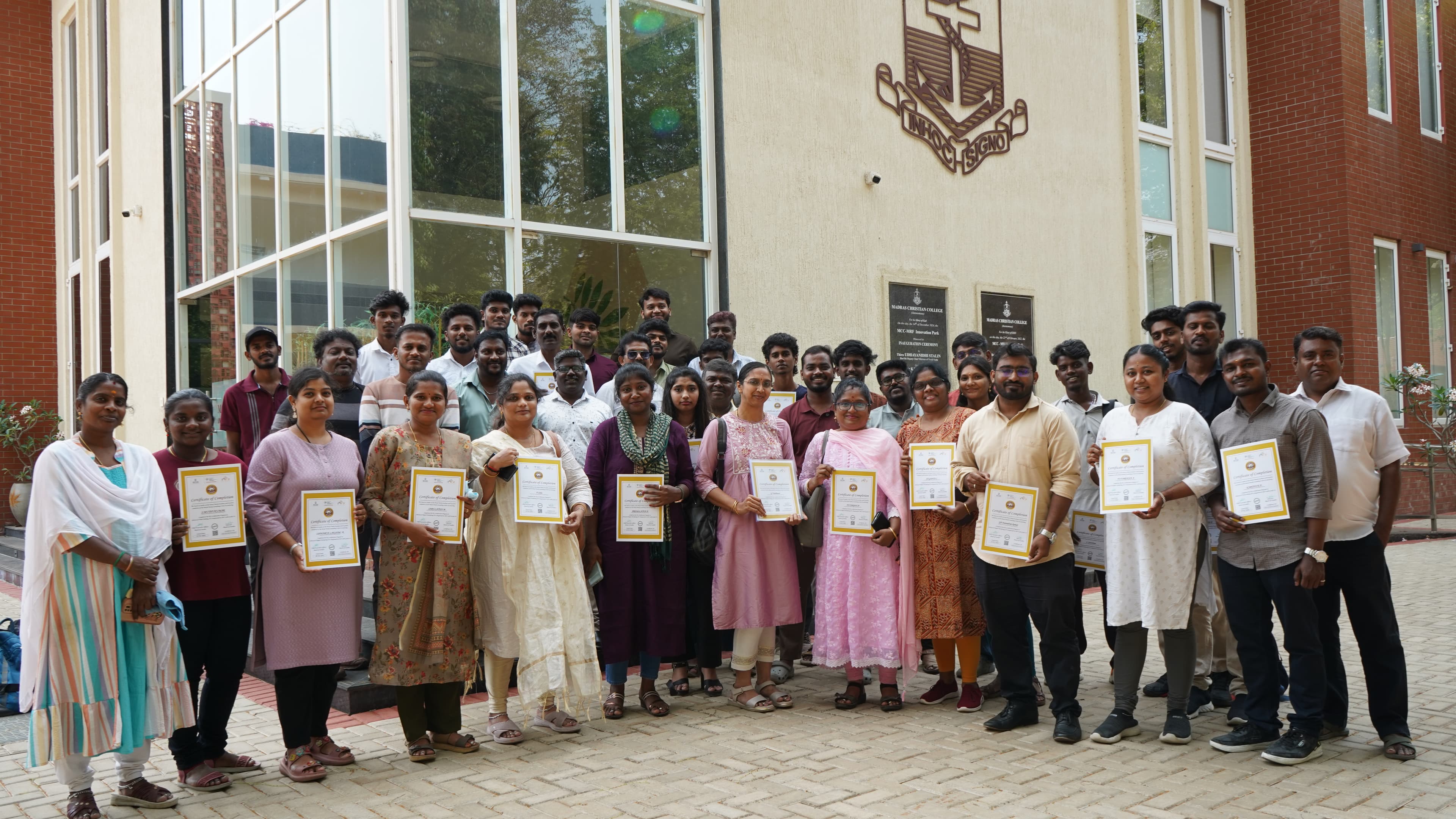 Brand Monk Academy students with certificates