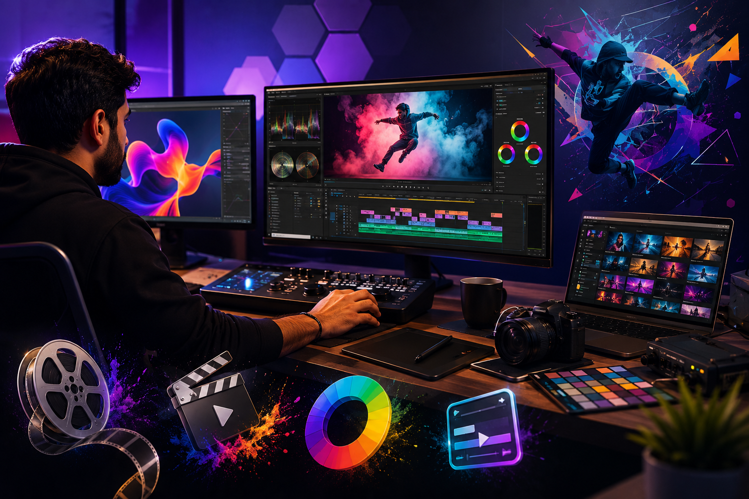 Master Motion Graphics, Color Grading, and Social Media Video Editing